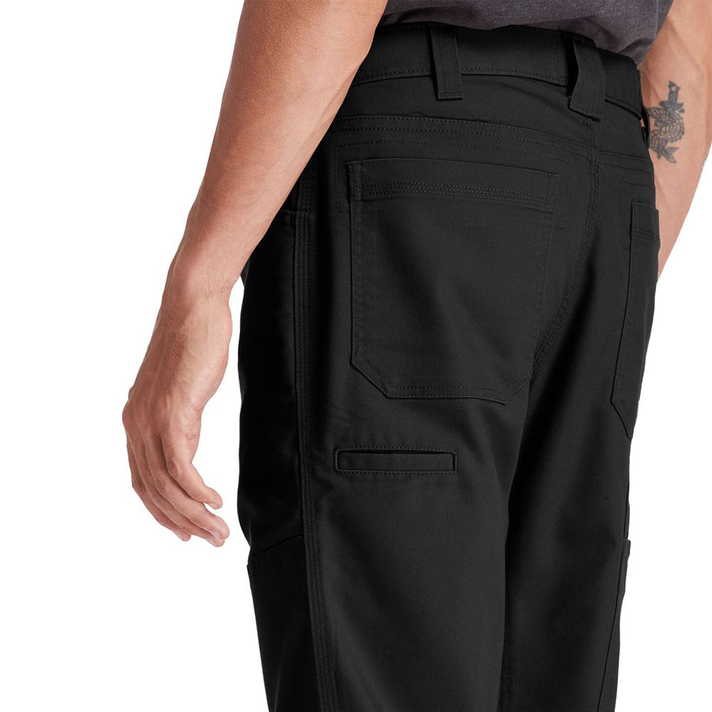 Timberland Mens Pants PRO® 8 Series Utility with Knee Overlay - Black - India CE3218945